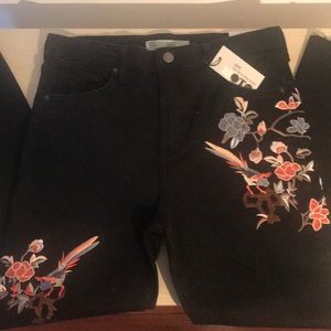 Black embroidered Topshop size w32 jeans